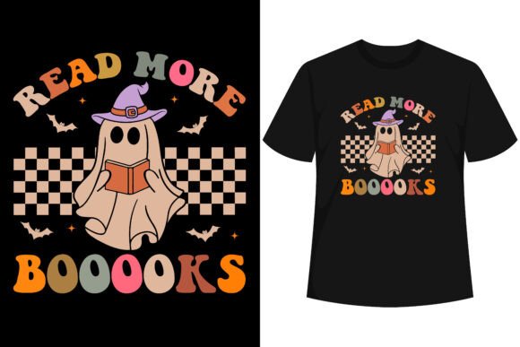 Booooks Ghost Read More Books T-Shirt Graphics