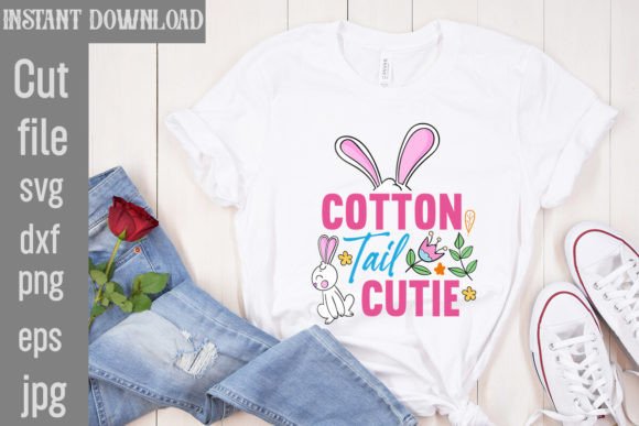 Cotton Tail Cutie SVG Cut File for Graphics and T-Shirt Designs