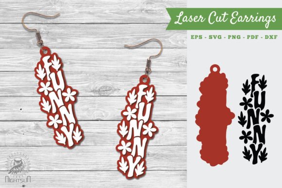 Fun Laser Cut Earrings SVG