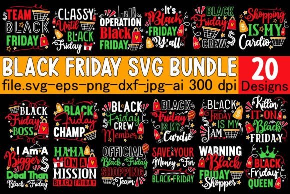 Funny Black Friday SVG Bundle for T-Shirt Designs