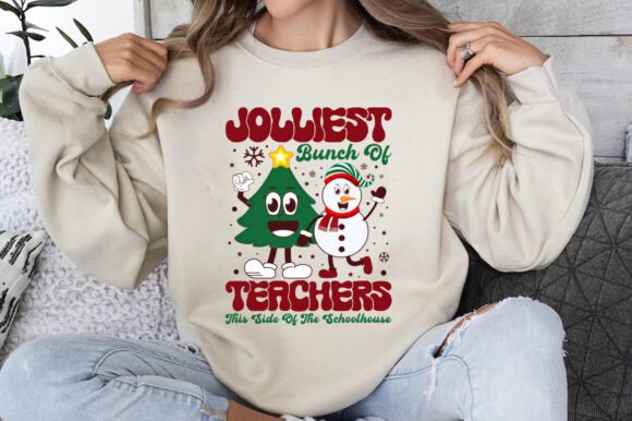 Funny Christmas Teacher PNG for T-Shirt Designs