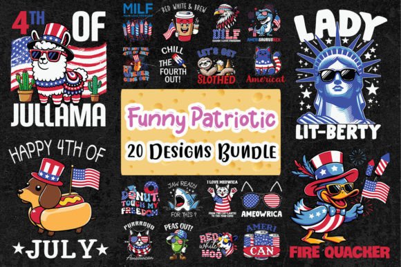 Funny Patriotic 4th of July SVG Bundle