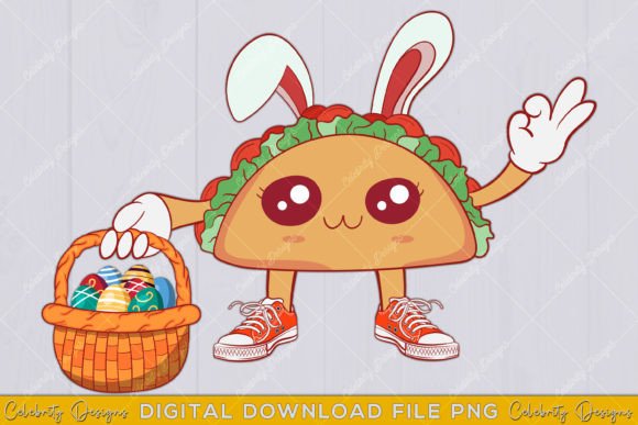 Happy Easter Egg Tacos Bunny Easter Graphics for T-Shirt Designs