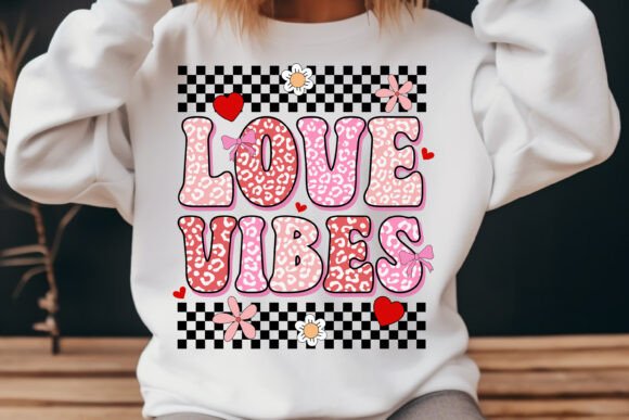 Love Vibes Valentine Funny Retro Graphics for T-Shirt Designs