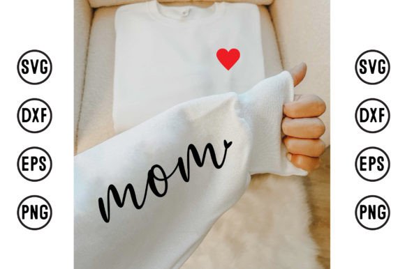 Mom Sleeve Mothers Day Design Graphics for T-Shirt Designs