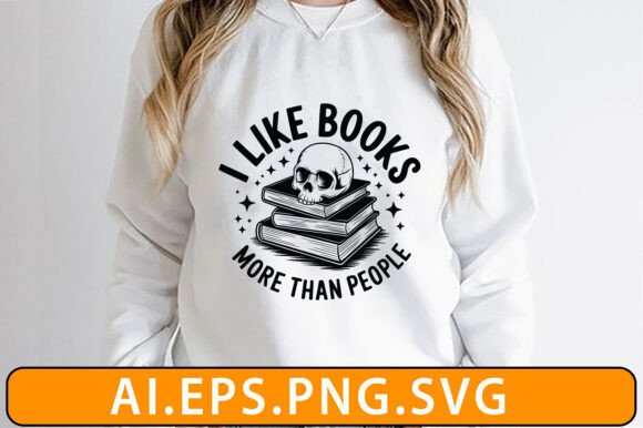 Skeleton Reading Books Funny T-Shirt Design