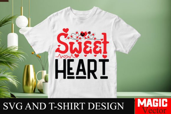 Sweet Heart SVG Cut File for Graphics and T-Shirt Designs